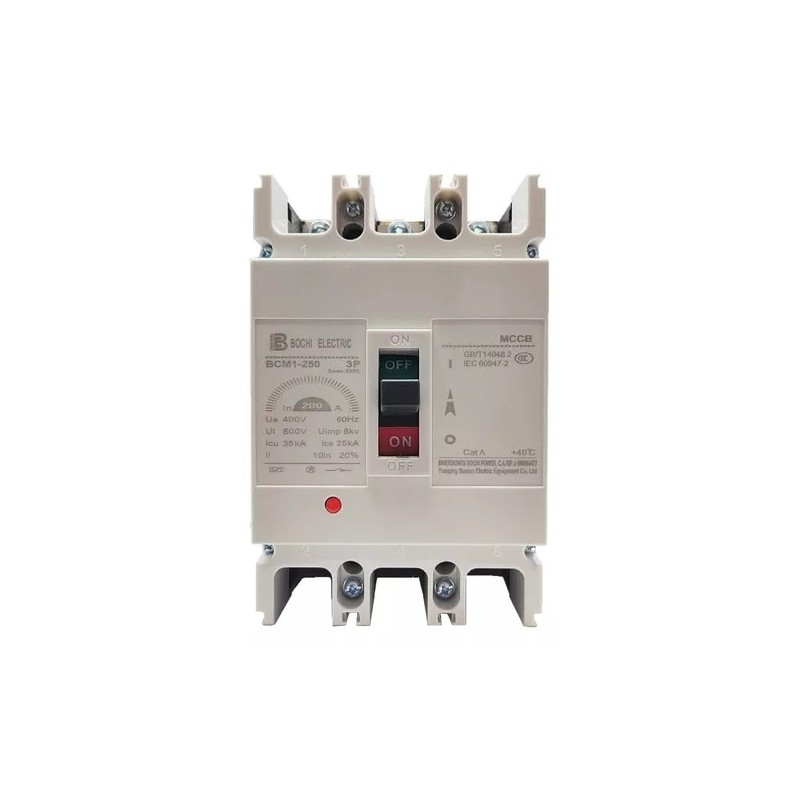 MOLDED CASE CIRCUIT CIRCUIT BREAKER M1/250/3P/200A BOCHIELECTRIC MOLDED CASE CIRCUIT CIRCUIT BREAKER M1/250/3P/200A BOCHIELECTRIC