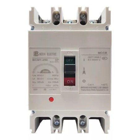 MOLDED CASE CIRCUIT CIRCUIT BREAKER M1/250/3P/200A BOCHIELECTRIC