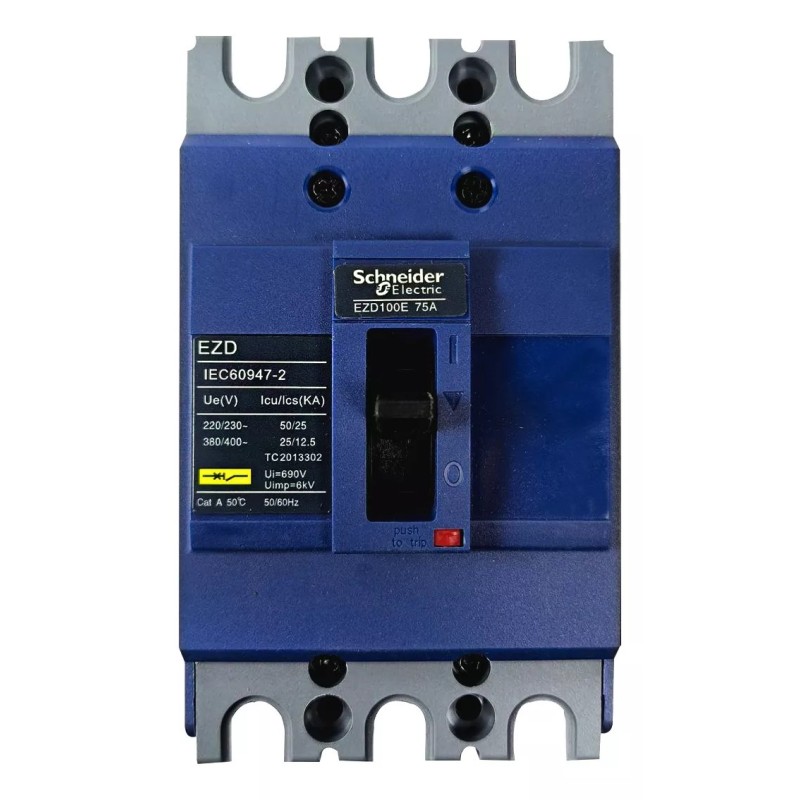 BREAKER SCHNEIDER ELECTRIC EZD100E3075N 75 AMP 3P BREAKER SCHNEIDER ELECTRIC EZD100E3075N 75 AMP 3P