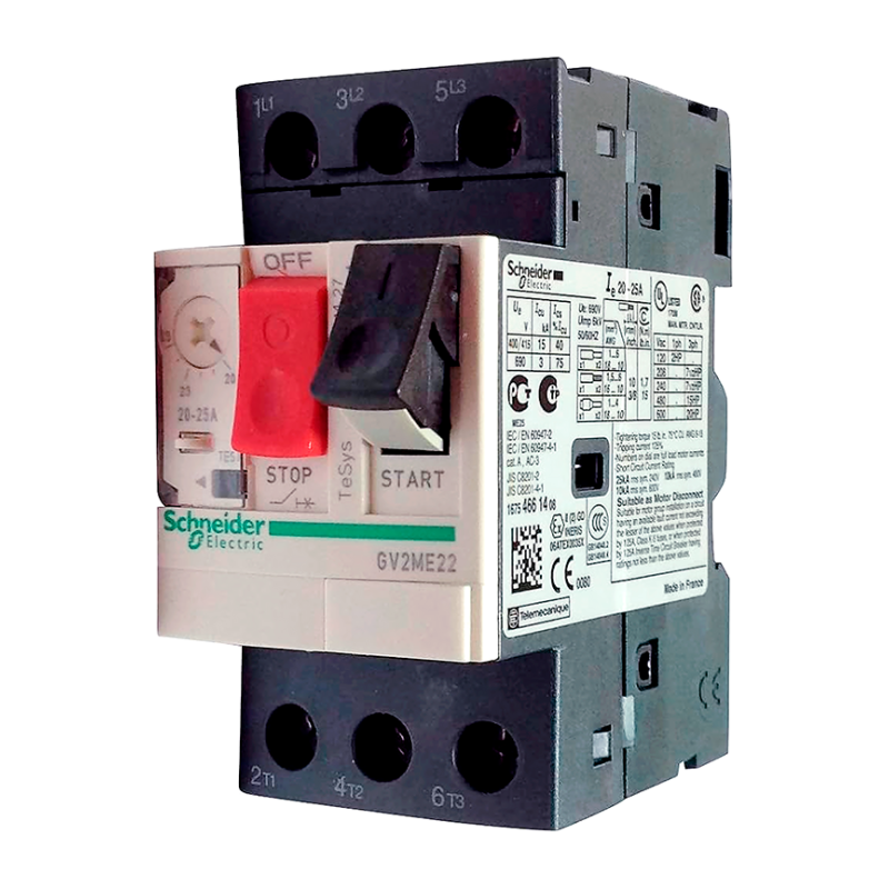 DISJUNTOR SCHNEIDER GV2-ME22C 25 AMP 3P DISJUNTOR SCHNEIDER GV2-ME22C 25 AMP 3P