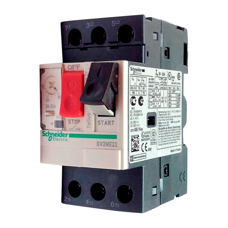 CIRCUIT BREAKER SCHNEIDER  GV2-ME22C 25 AMP 3P